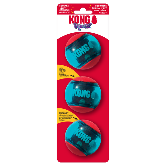 KONG Squeezz Action Balls - Small / Medium / Large