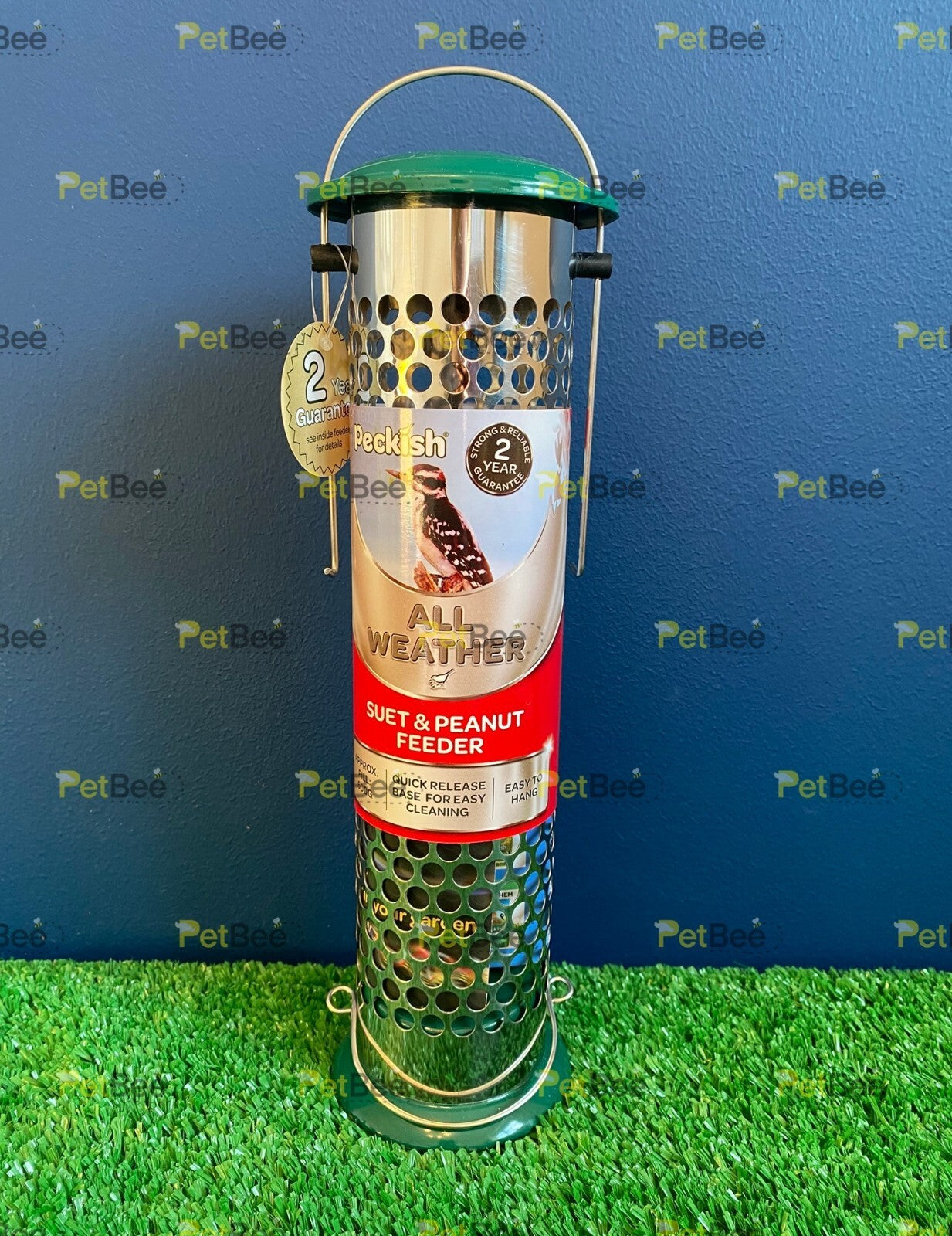Peckish All Weather Metal Wild Bird Feeder: Suet, Peanut, Sunflower Hearts Nyjer