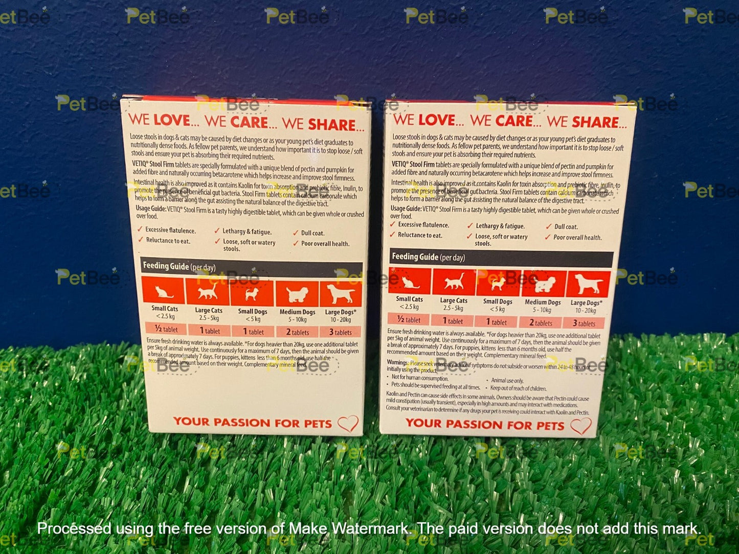 M&C Vetiq Stool Firm for Cats & Dogs 90 Tablets (2 x 45) - BULK BUY SAVING