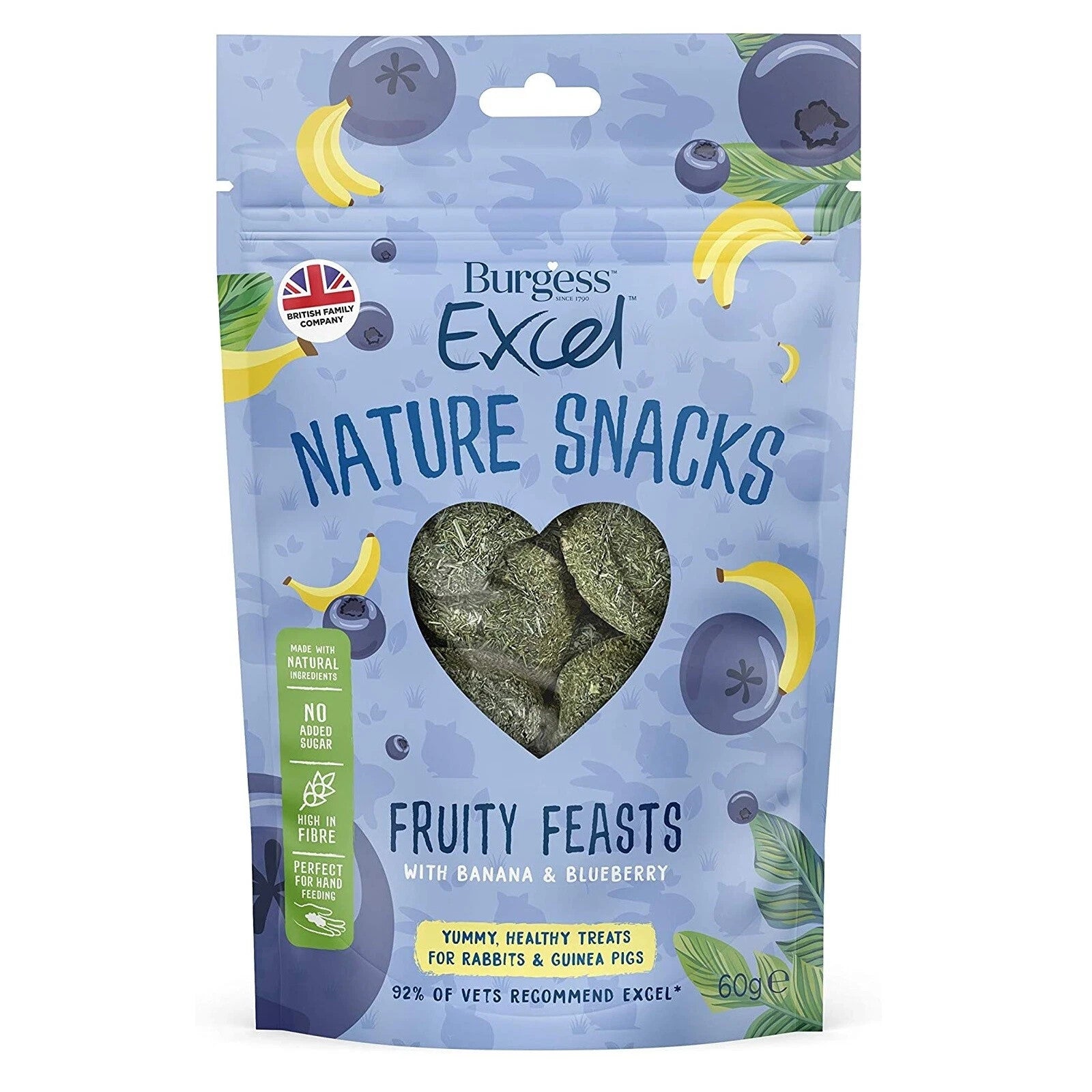 Excel Nature Snacks - Herby Hearts & Fruity Feasts - Rabbit Guinea Fruit Treats