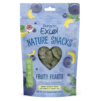 Excel Nature Snacks - Herby Hearts & Fruity Feasts - Rabbit Guinea Fruit Treats