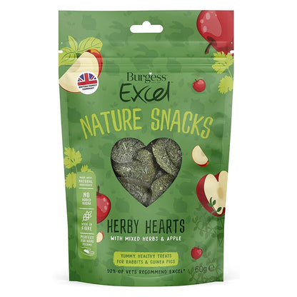 Excel Nature Snacks - Herby Hearts & Fruity Feasts - Rabbit Guinea Fruit Treats