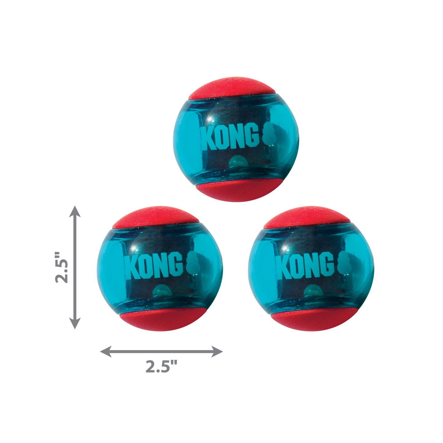 KONG Squeezz Action Balls - Small / Medium / Large