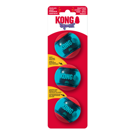 KONG Squeezz Action Balls - Small / Medium / Large
