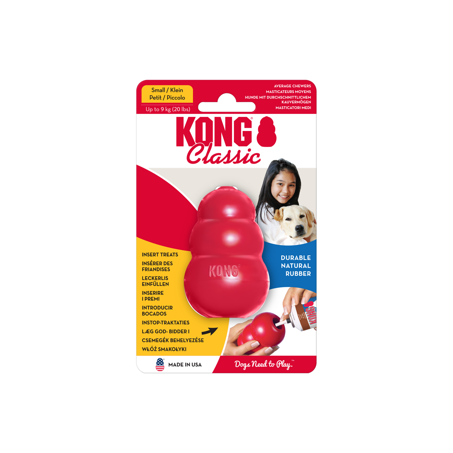 KONG Classic & Extreme Stuffable Rubber Dog Toy Small, Medium, Large, XL, XXL