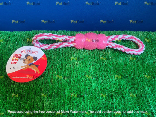 Classic Vinyl Rope Tug Toy 24cm