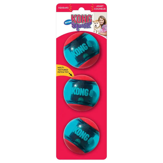 KONG Squeezz Action Balls - Small / Medium / Large
